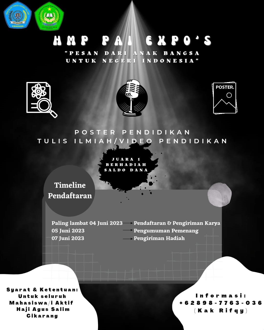 HMP PAI EXPO'S : Lomba Poster Pendidikan dan Pancasila, Karya Tulis ilmiah/video (Puisi, Pidato) pendidikan dan Pancasila